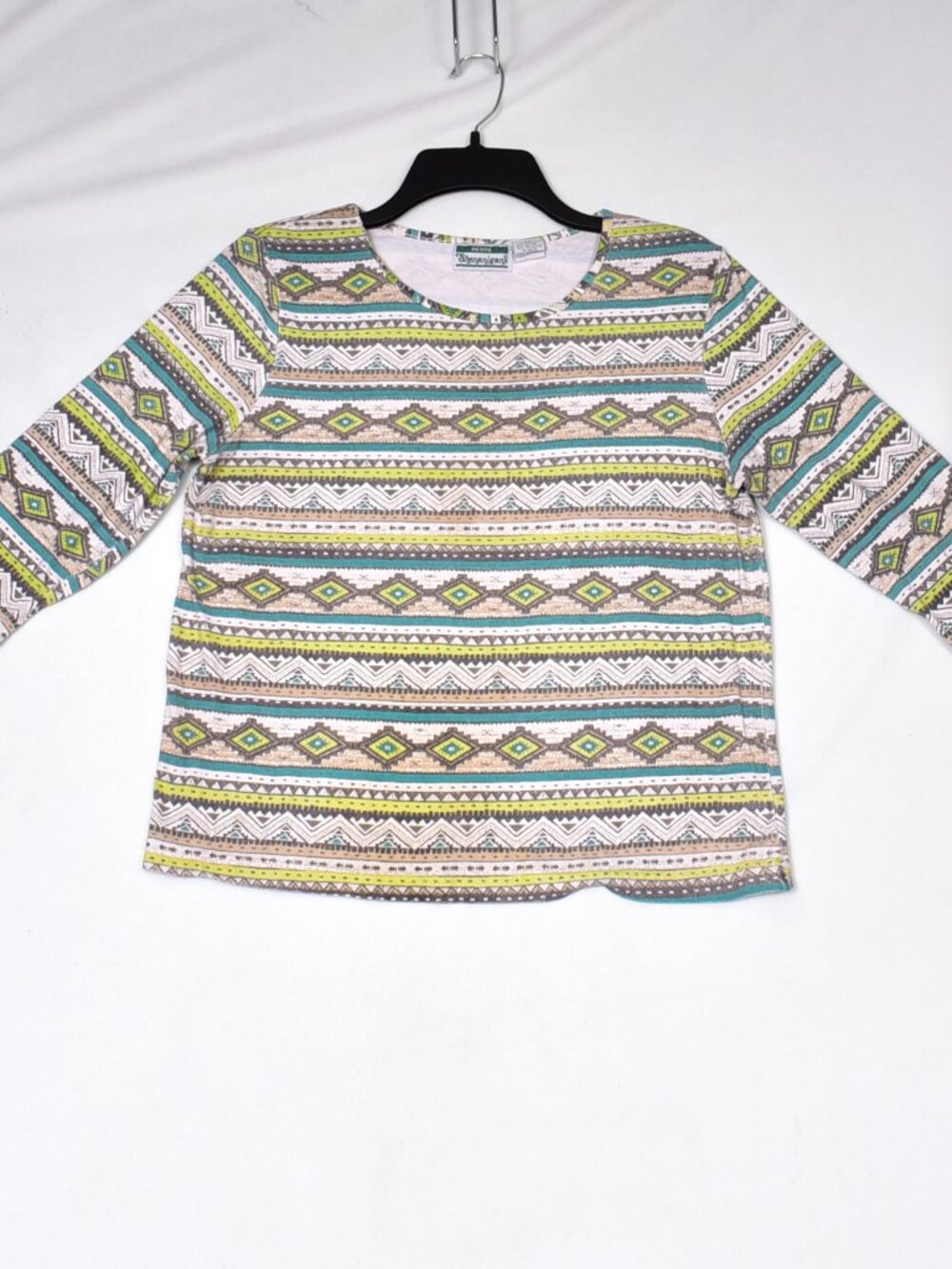 Shenanigans Petite Women's Aztec Blouse Size PS